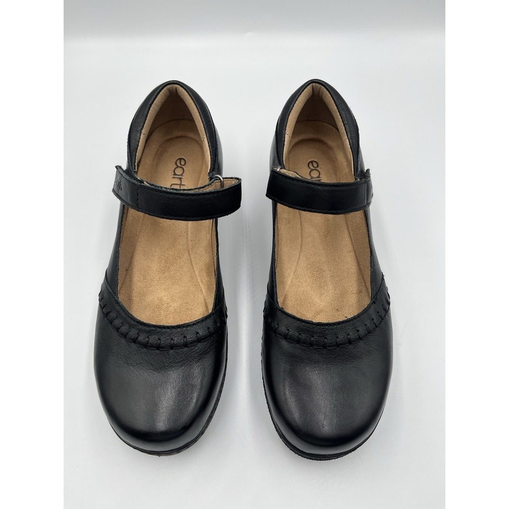 Earth Kalece Black Leather Mary Jane Shoes Womens 8W Comfort Round Toe Casual - Picture 13 of 13